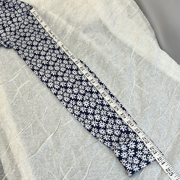 Sassia Paris Daisy Print Long Sleeve Navy Top Size 2 - Picture 11 of 12